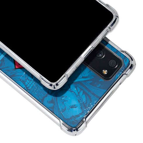 DC Comics Superman Logo Background Pattern Galaxy S20 FE Clear Case